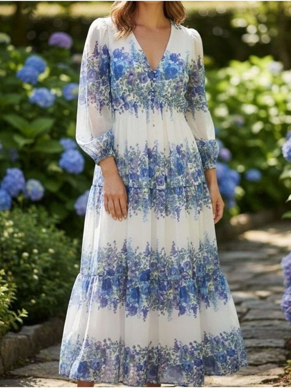 Taylor Summer Floral NwT Flowy Boho Dress 8 - Picture 2 of 13